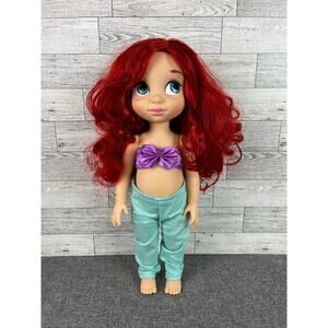 DISNEY PRINCESS ARIEL Little Mermaid Plastic 15.5 in Red Haired Girl Doll